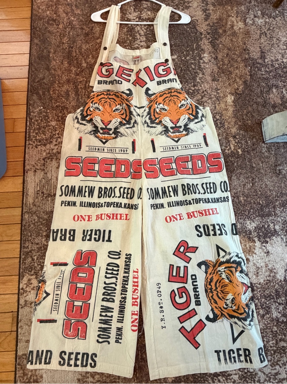 NWT Tiger Wide Leg Sack Overalls- One Size Fits Most #0037 & #0066 - Picture 8 of 9